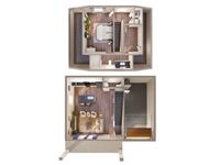 1 Bedroom 1.5 Bath Floor Plan | LEO at The Sanctuary
