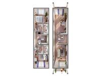 2 Bedroom 2 Bath Floor Plan | LEO at The Sanctuary