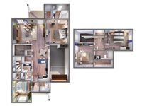 4 Bedroom 3 Bath Floor Plan | LEO at The Sanctuary
