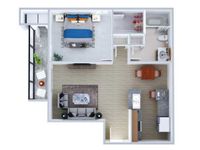 One Bedroom Floor Plan | Apartments Midland TX | Advenir at Mayfield