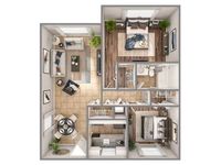 2 Bdrm Floor Plan | Apartments In Pembroke Pines | Advenir at San Tropez
