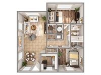 2 Bdrm Floor Plan | Apartments In Pembroke Pines | Advenir at San Tropez