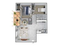 2 Bedroom Floor Plan | Apartments In Palm Beach Gardens Florida | Turnbury at Palm Beach Garden