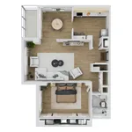 1 Bed, 1 Bath w/balc-M