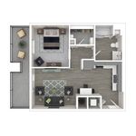 1 Bedroom Floor Plan | Apartments For Rent In Edgewood WA | 207 East