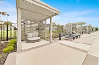 Side yard and patio area at Denton TX rental home with private outdoor space near UNT