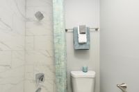 Bathroom with marble tiling