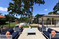 Poolside lounge area