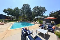 Pool and side lounge area