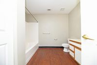 Bright bathroom with bathtub