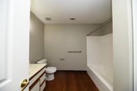 Bright bathroom with bathtub