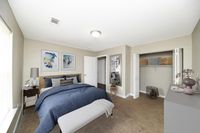 Cozy bedroom suite with closet
