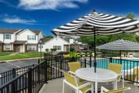 Lounge area by swimming pool