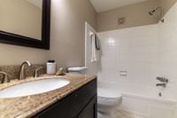 Experience elegance in every corner of your modern bathroom retreat.