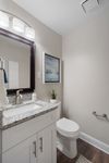Bright bathroom with granite counters