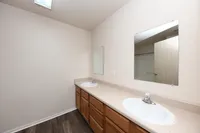 Bathroom with generous counterspace