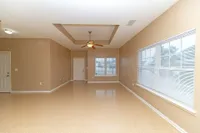Living room with built-in lighting