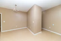 Dining area with overhead lighting
