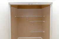 Pantry with built-in shelving