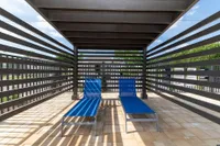 Poolside lounge seating