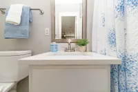 Quartz Counters in bathroom
