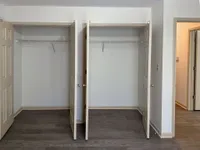 Bedroom with 2 generous size closets