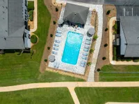 Aerial view of the pool & sundeck