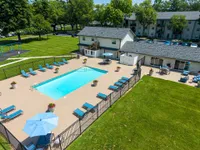 Aerial view of the pool
