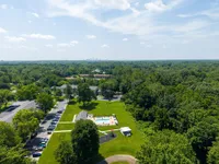 Aerial view of the community & pool