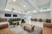 Open resident lounge designed for socializing and relaxation