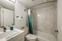 Guest bathroom with soaking tub