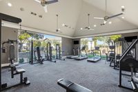 Large Fitness Center with treadmills and other equipment