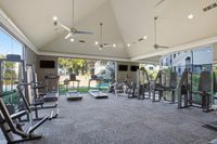 Large Fitness Center with large windows for great views