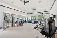 Refreshed fitness center with equipment