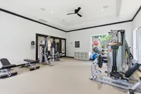 Fitness Center with Benches and workout balls and more