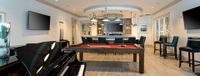 pool table with piano