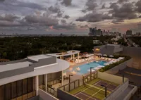 Rooftop pool and deck area