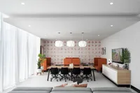 Conference table in business center