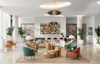 Modern lounge area in apartment community