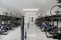 n-site bike share program, Bike storage and repair space