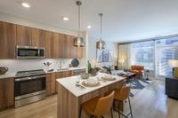 Model Apartment Kitchen and Living Area