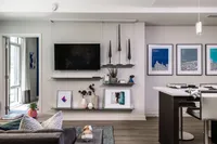 Model apartment living area