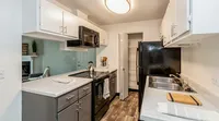 Kitchen with Black Appliances Kitchen with Black Appliances