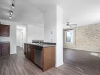 2 Bed + Den / 1 Bath - 1,500 SF - Kitchen & Living