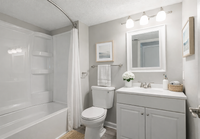 Modern bathroom with neutral tones
