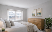 Serene and minimalist bedroom design