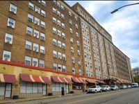 Street level view of the Morrowfield Apartment building