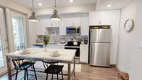 Modern kitchen with sleek stainless steel appliances