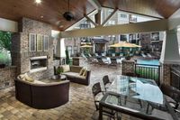 Poolside Patio with Fire Place | Apartments in Marietta, GA | Aldridge at Town Village
