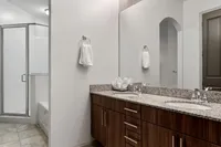 Experience luxury in this modern bathroom featuring high-end finishes.